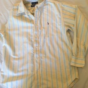 Yellow & Sea Blue Ralph Lauren shirt